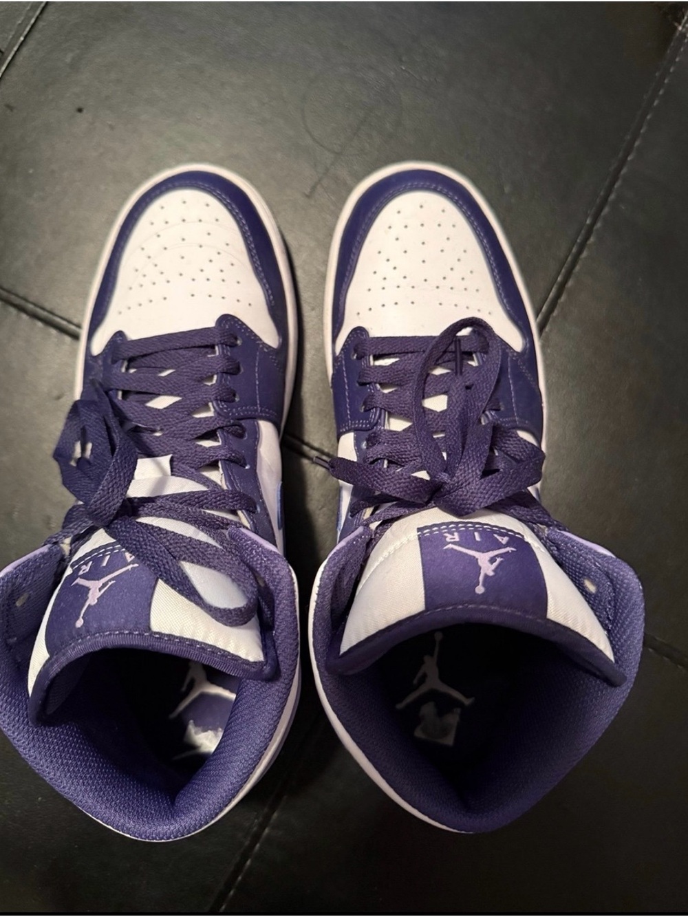 Nike Kids Purple and White High-Top Sneakers